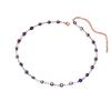 New European & American Demon Eye Full Diamond Pendant Necklace & Versatile Titanium Steel Bracelet - Short Style Fashion Accessory