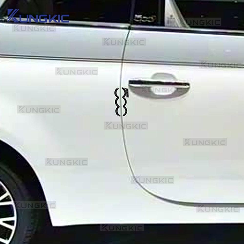 For Abarth 595 695 595C 695C 2012-2024 /For Fiat 500 500C 2008-2024 Real Soft Carbon Fiber Sticker Car Door Decor Interior Trim