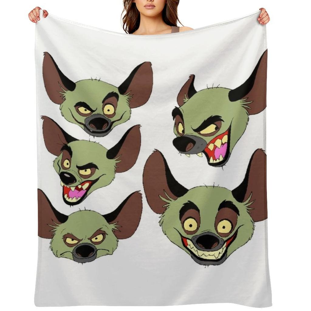 Hyena face pack Throw Blanket anime Soft Plush Plaid sofa bed Summer Blankets
