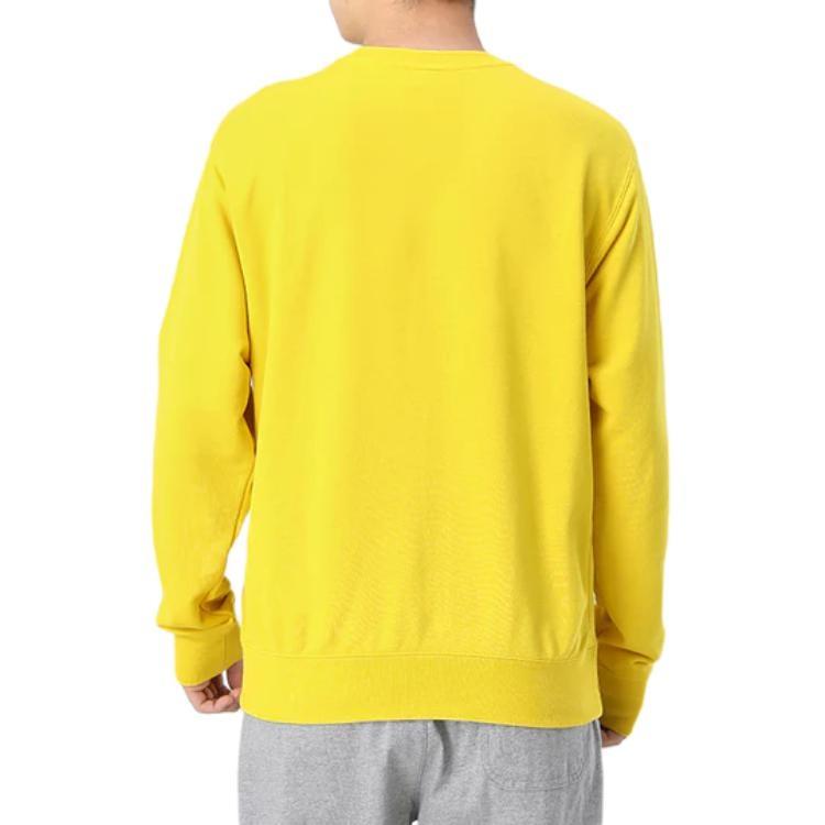 Nike Sportswear Club Solid Color Round Neck Sports Yellow Men's BV2667-735