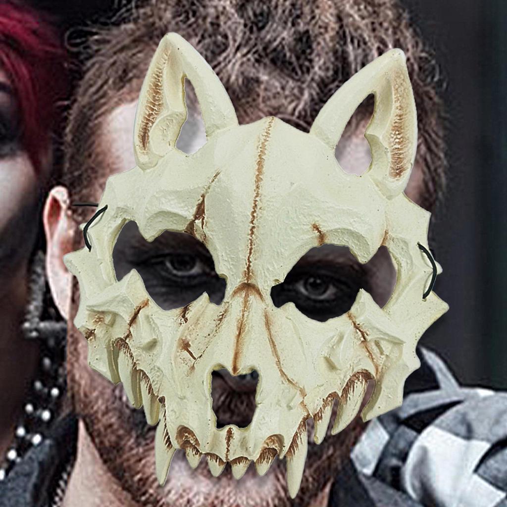 Wolf Schädel Kopf Maske Realistisch Gruselig Kopfbedeckung Horror Halloween Cosplay Requisiten Für Kinder Erwachsene Feiertag Schul Feste Spukhaus