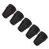 5pcs Walking Cane Tip Flat Rubber Wear Resistance Replacement Crutches Accessories for Grass Loose