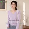 FIRS Women's 70% Merino Wool 30% Cashmere V-Neck Sweater