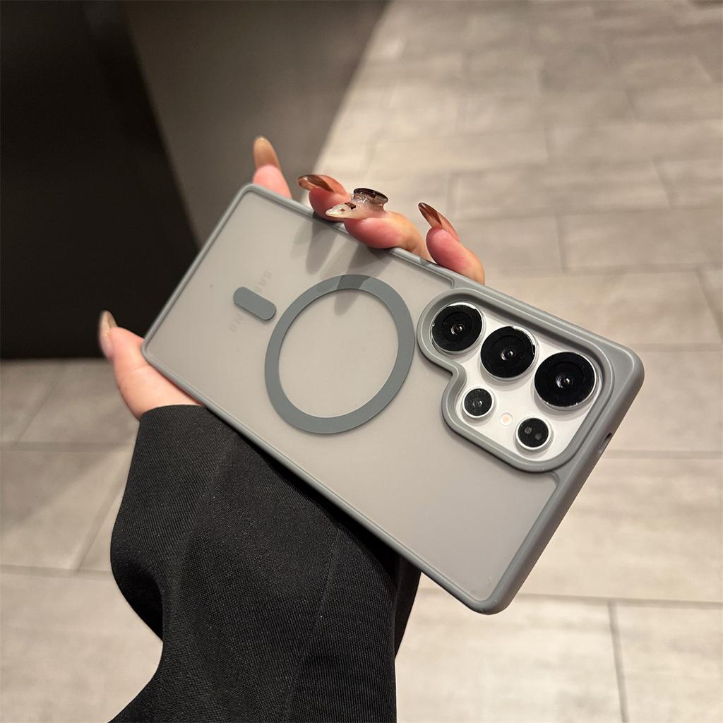 Matte Transculent for Magsafe Magnetic Phone Case for Samsung S26 Ultra S25 Edge S24 FE S23 S22 Plus Wireless Charging Cover