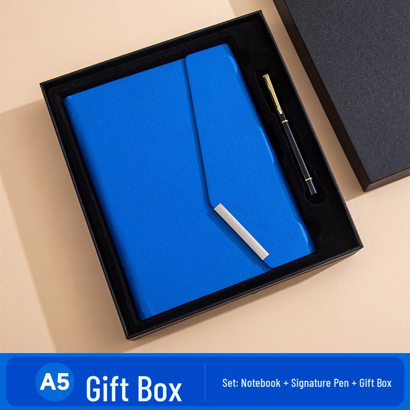 A5 Business Hardcover Notizbuch Geschenkset: Nachfüllbarer dreifach faltbarer Notizblock, Personalisierbares Souvenir.