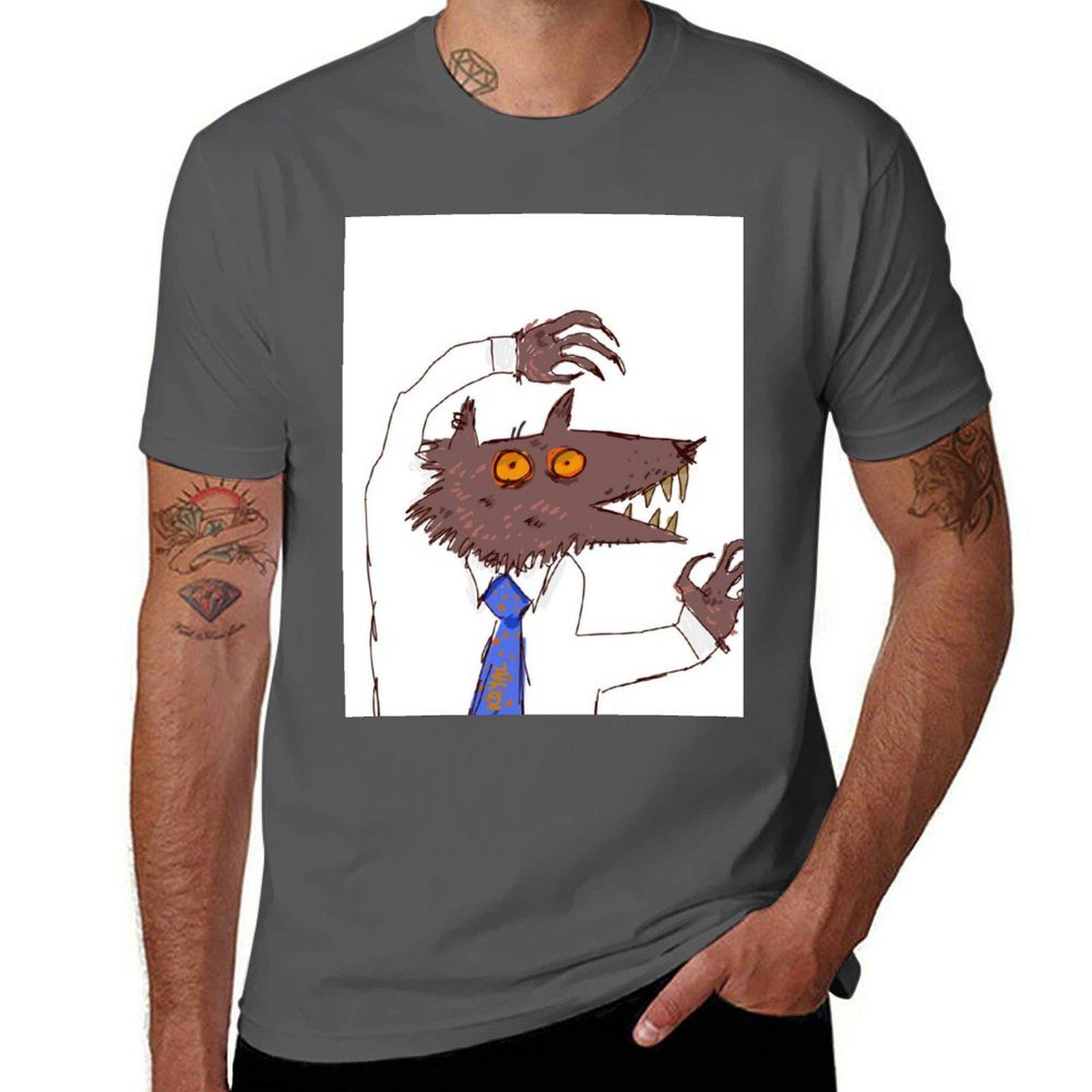 

corporate day job werewolf T-Shirt man t shirt graphic man t shirt luxury T-Shirt 4XL