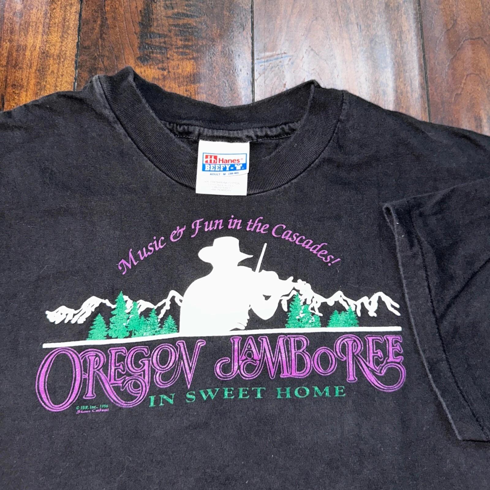 

Oregon Jamboree Music Cascades Vintage T Shirt 1996 90s Single Stitch USA PDX S