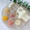 Plastic Mooncake Molds DIY Mooncake Stamps Osmanthus Shaped Baking Moulds Pastry Gadgets 3 Sizes for Mid-Autumn Festival