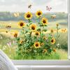 Yousheng Glass Sticker Waterproof PVC Double Sided Design Sun Flower Pattern Window Decals Glass Doors Windows Home