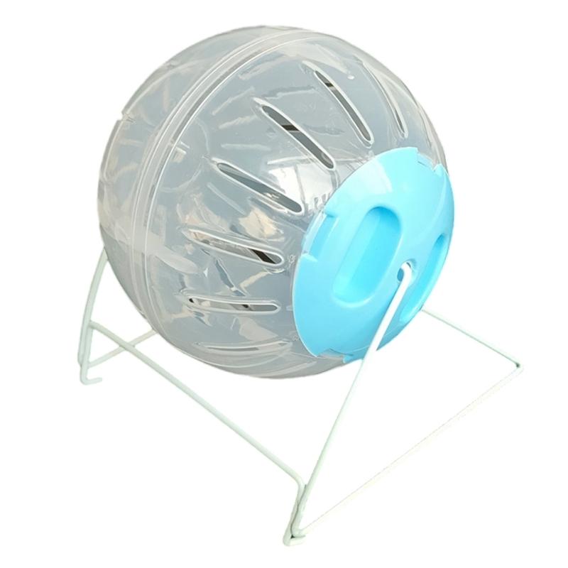 

Small Animal Running Wheel Noise Freely Design Plastic Hamster Exercise Roller Ball Toy With Stable Stand Cage Accessory