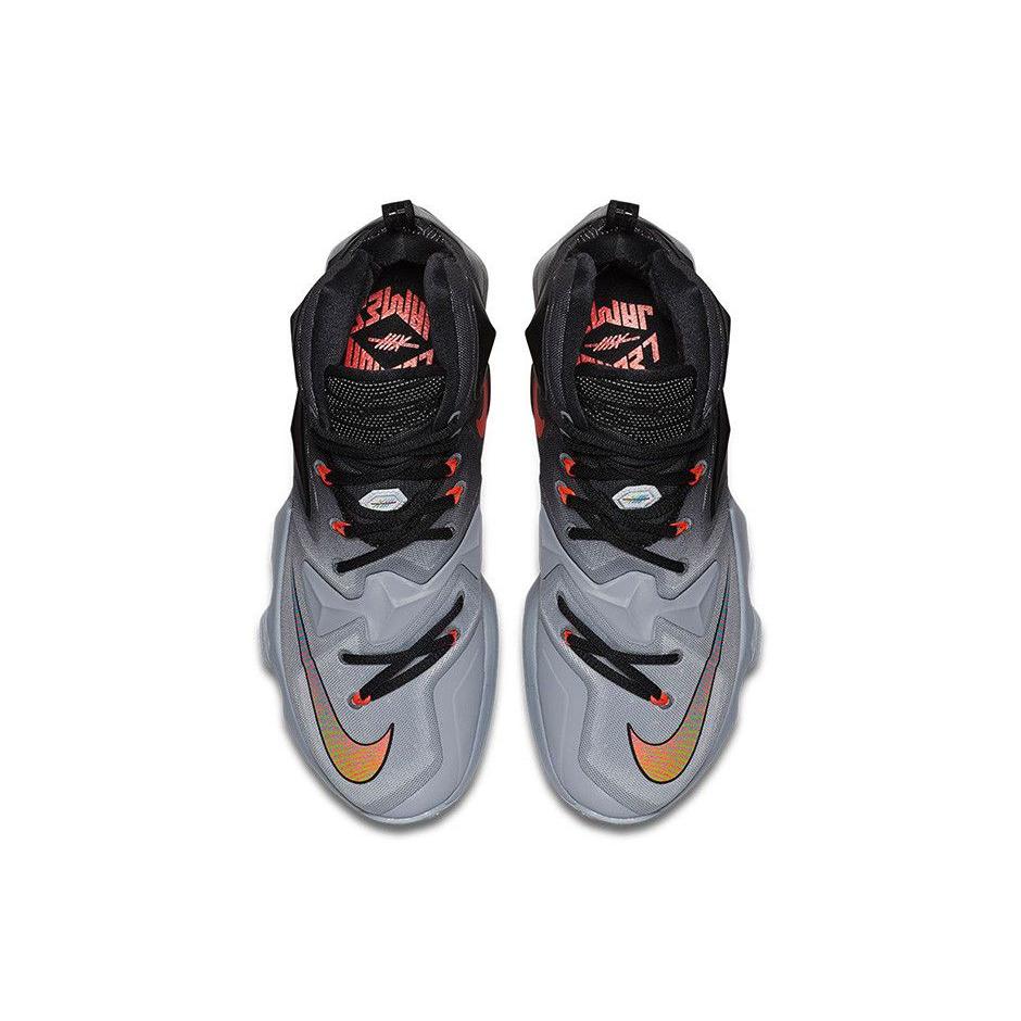 Nike LeBron 13 ' Court' (Unisex) Wolf Grey / Black-Cool Grey-Bright Crimson Basketball Shoes 807219 060