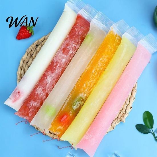 Homemade Popsicle Molds Disposable Bags Dual Zipper Seal Ice Pop Food-Grade Portable Freezer Tubes for Yogurt Bars Fruit Smoothies Candy Snacks Summer