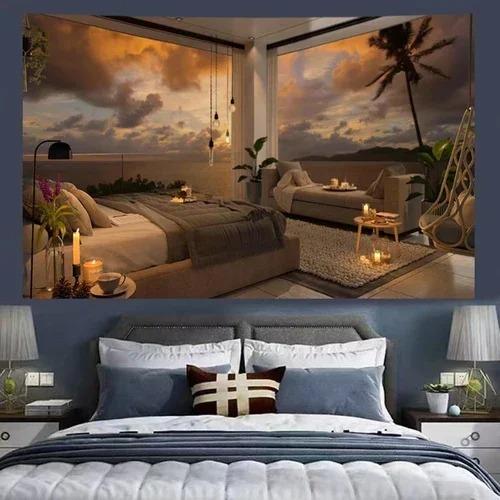 Retro Cozy Cabin Background Tapestry Bedroom Living Room Tapestry Home Wall Decoration Tapestry