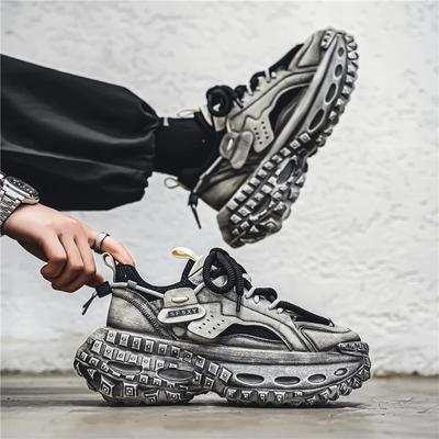 Streetový sportovní styl Pánské platformové ležérní tenisky Vintage design Robustní Outdoorové Skateboardové Tenisové Běžecké boty Zapatillas Hombre