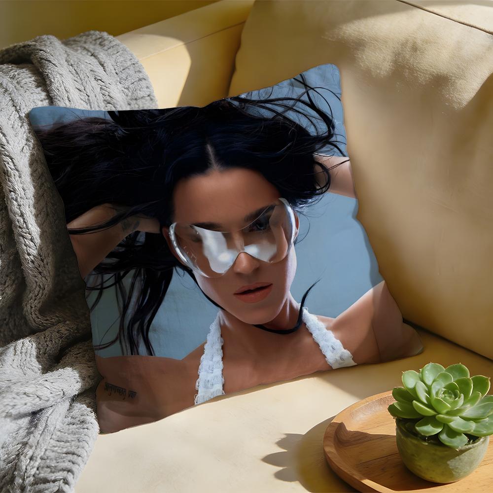 Singer KKaty PPerry Hot Album Cushion Cover Washed Linen Soft Breathable Decorative Case For Sofa Home Pillow Cover