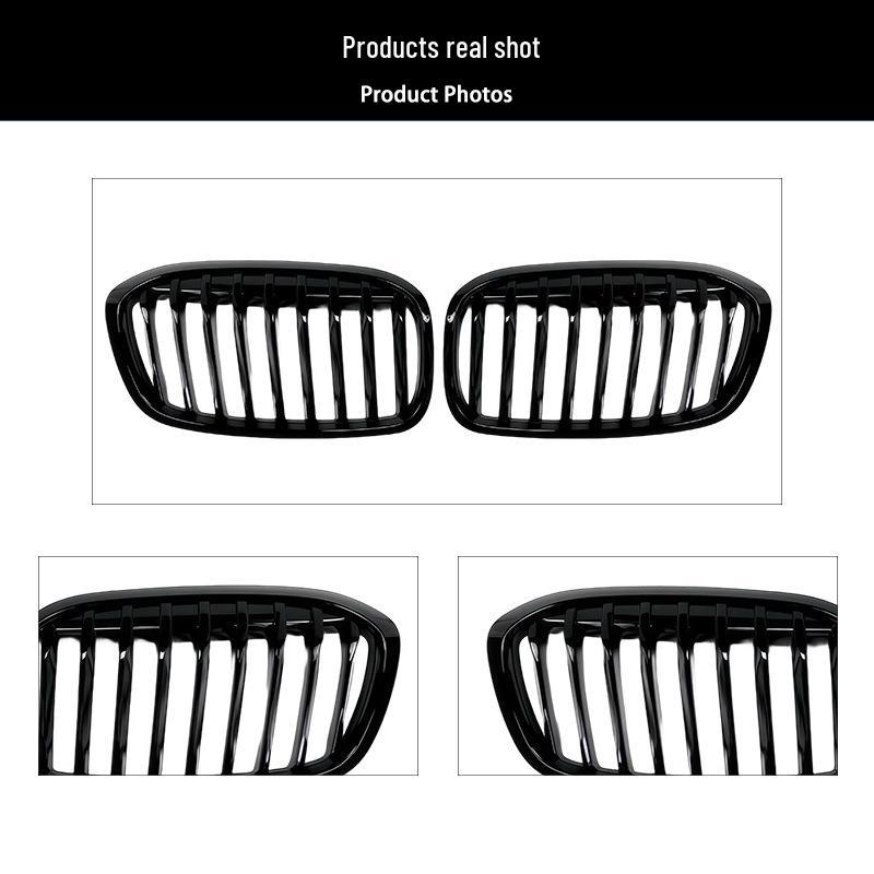 Kompatibilní s 18-21 BMW řady 2 Gran Tourer F46 Mřížka chladiče v lesklé černé barvě (Jeden řádek)