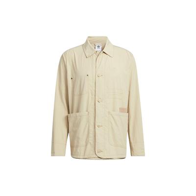 Originals Reine Farbe Einreihig Kontrastnähte Arbeitsjacke Herrenjacken Khaki HM8015