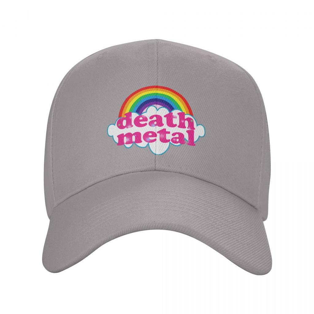 Custom Fashion Unisex Rainbow Rock Music Death Metal Baseball Cap Adult Adjustable Dad Hat for Unisex Sun Protection Snapback Hats