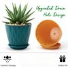 5pcs Indoor Planter Pots with Drainage Hole and Tray Saucer Flower Pots for Indoor Outdoor Garden Plants and Flowers Modern Wave Texture