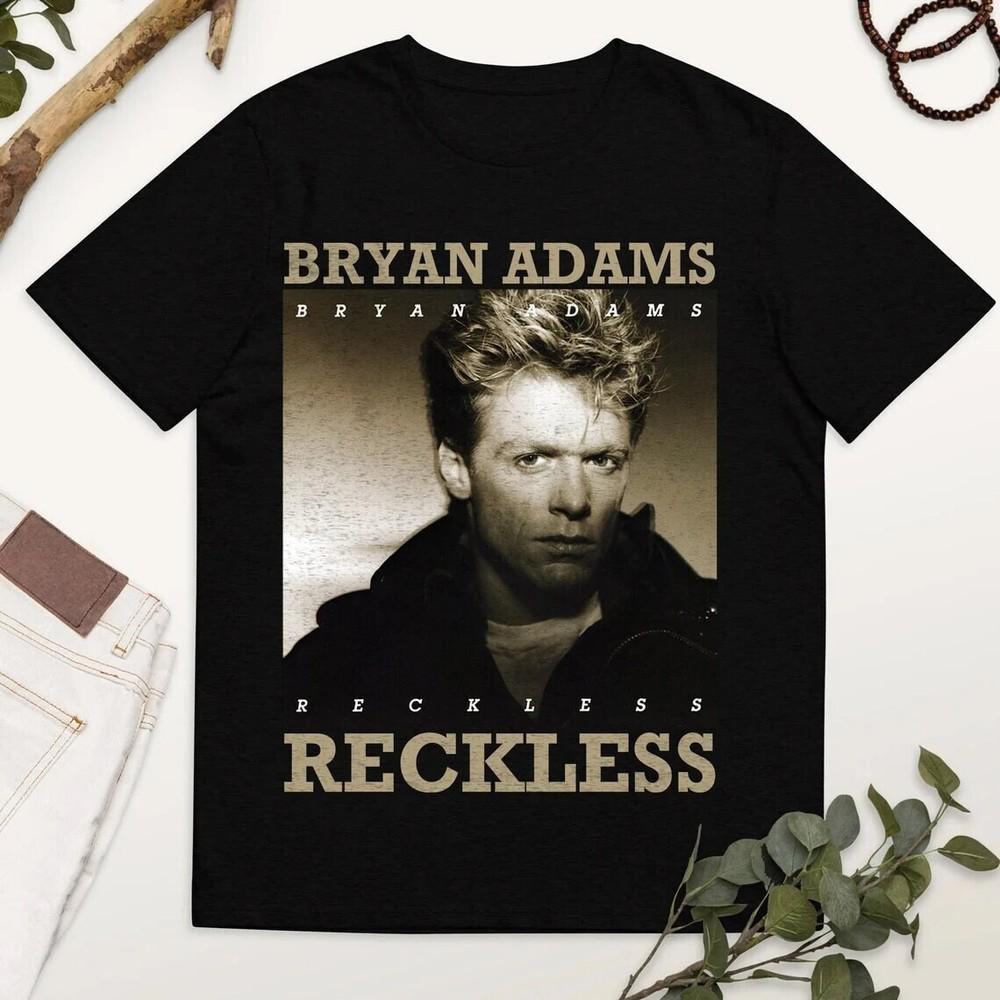 Bryan Adams Reckless Live Shirt Black Classic Mens Unisex S-2345XL Unisex T-Shirt XXXL