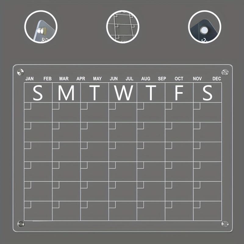 Acrylic Calendar Board, Refrigerator Magnetic Suction Calendar, Home Message Board Schedule