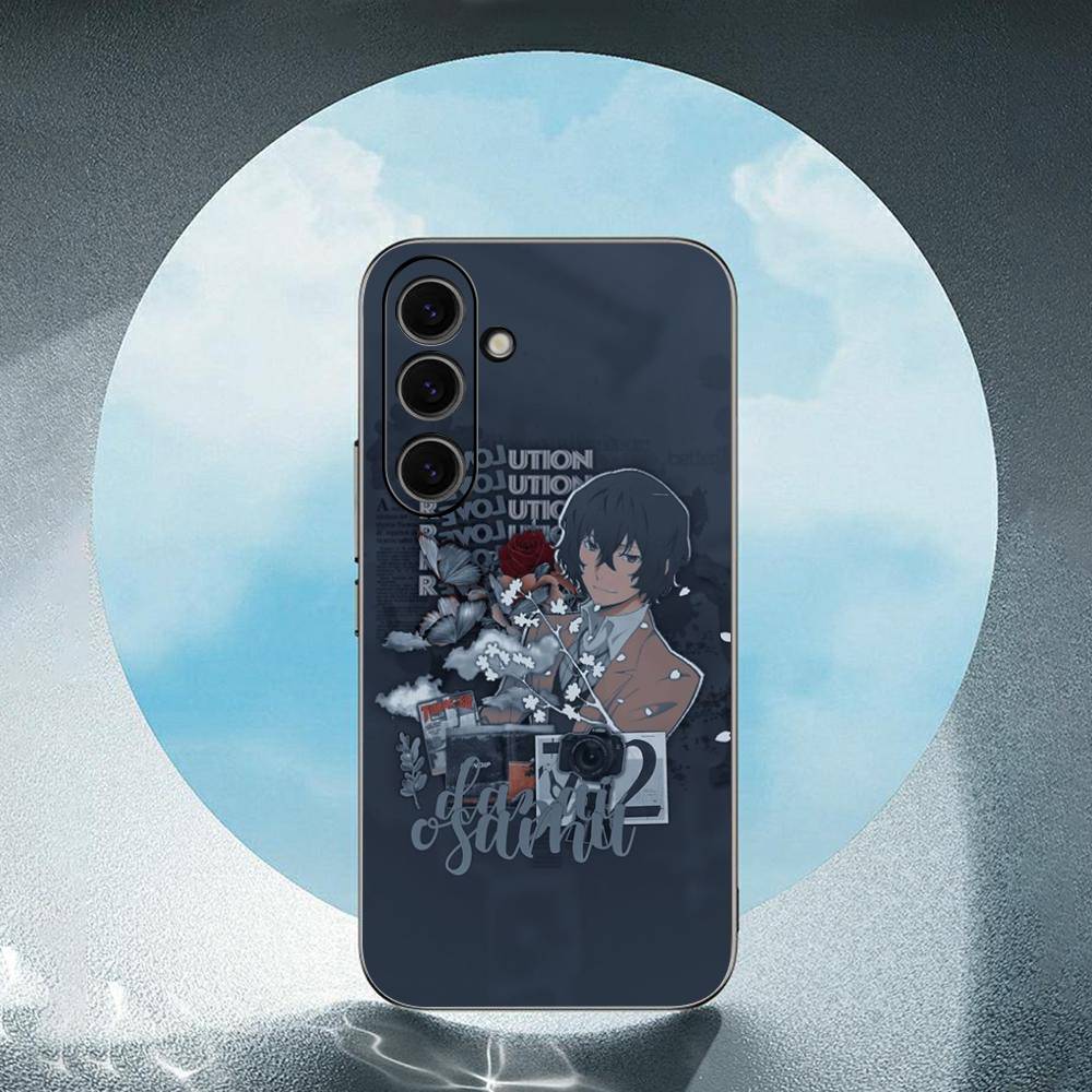 Japan Anime Bungou Stray Dogs Dazai Osamu For Samsung Galaxy S23 S24 S25 Ultra S22 Plus S21 Black Soft Case Waterproof Soft Case