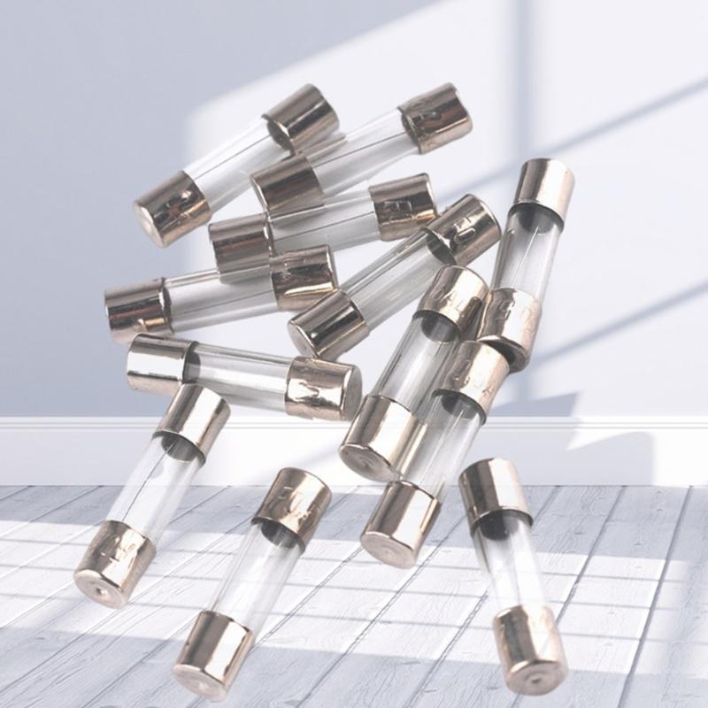 10Pcs 5x20mm Slow Blow Glass Tube Fuse 250V 12A/25A/30A Microwave Oven Fuse Fast Acting Protections Easy to Use