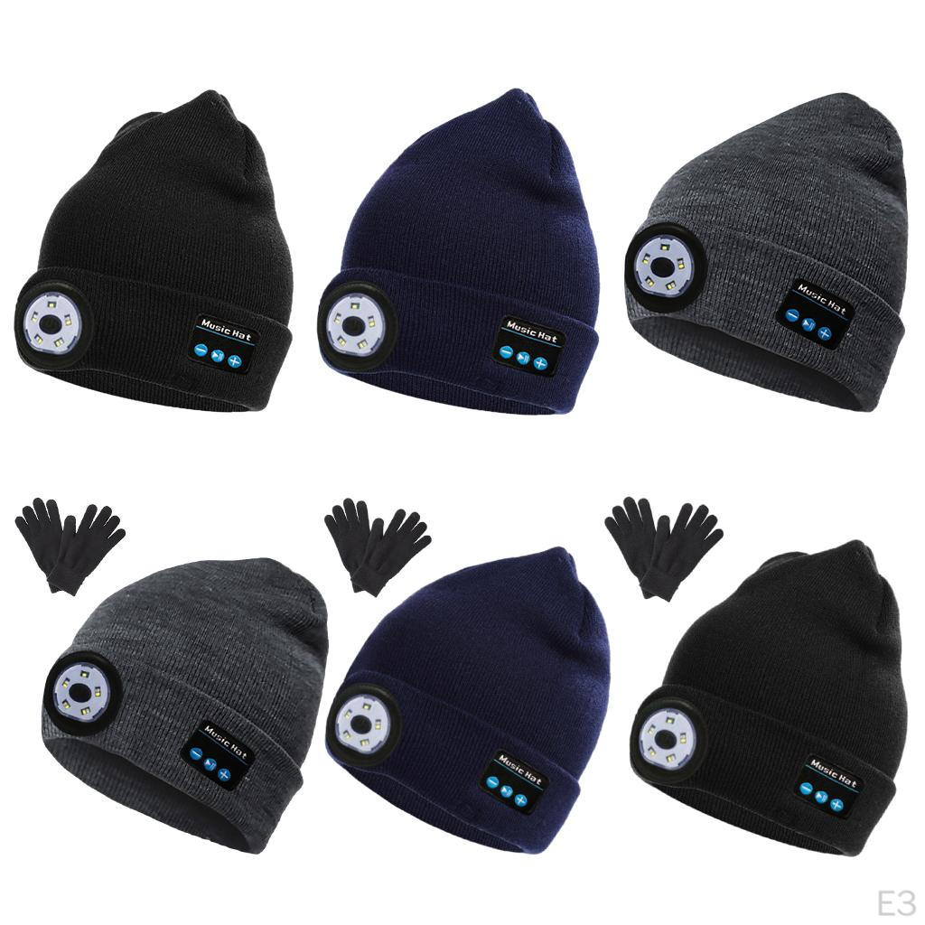 for Men Sports , Rechargeable Outdoor Hiking Flashlight Hat with Speaker Gifts Lovers