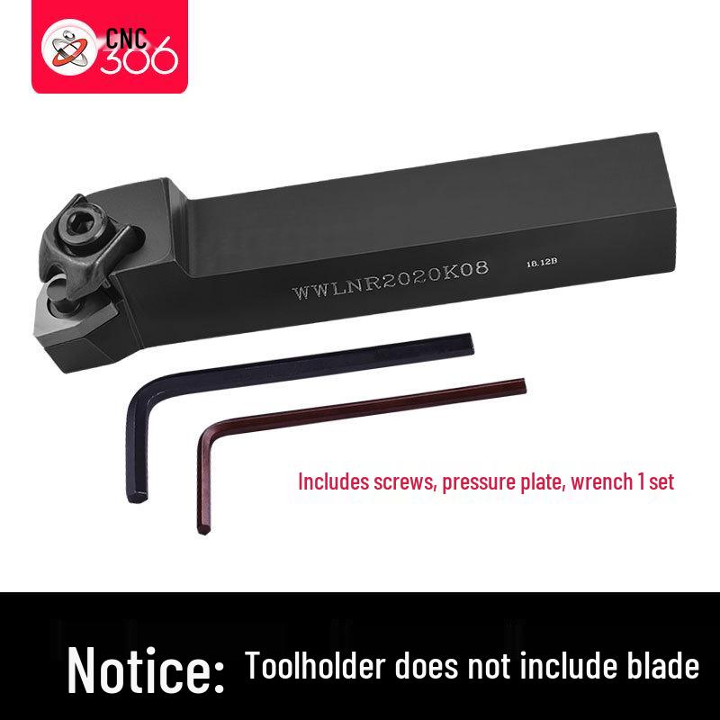 95° CNC External Turning Tool Holder WWLNR2020K08/2525M08 for Lathe Rough Turning, Peach Shape