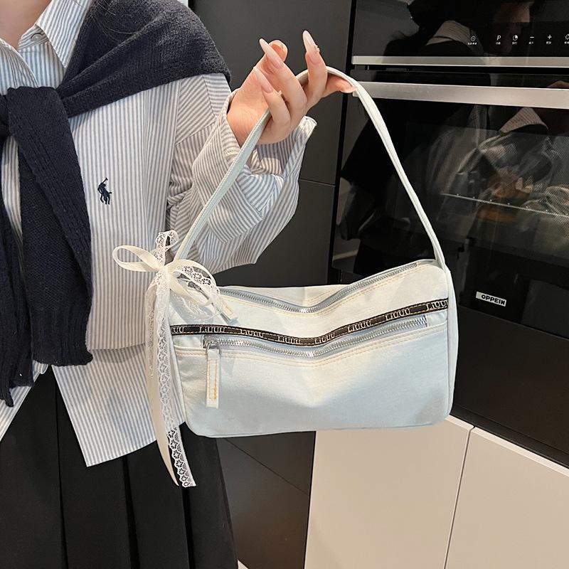 תיק יד ג'ינס תיק כתף חדש רב-תכליתי לנסיעות לעבודה לנשים