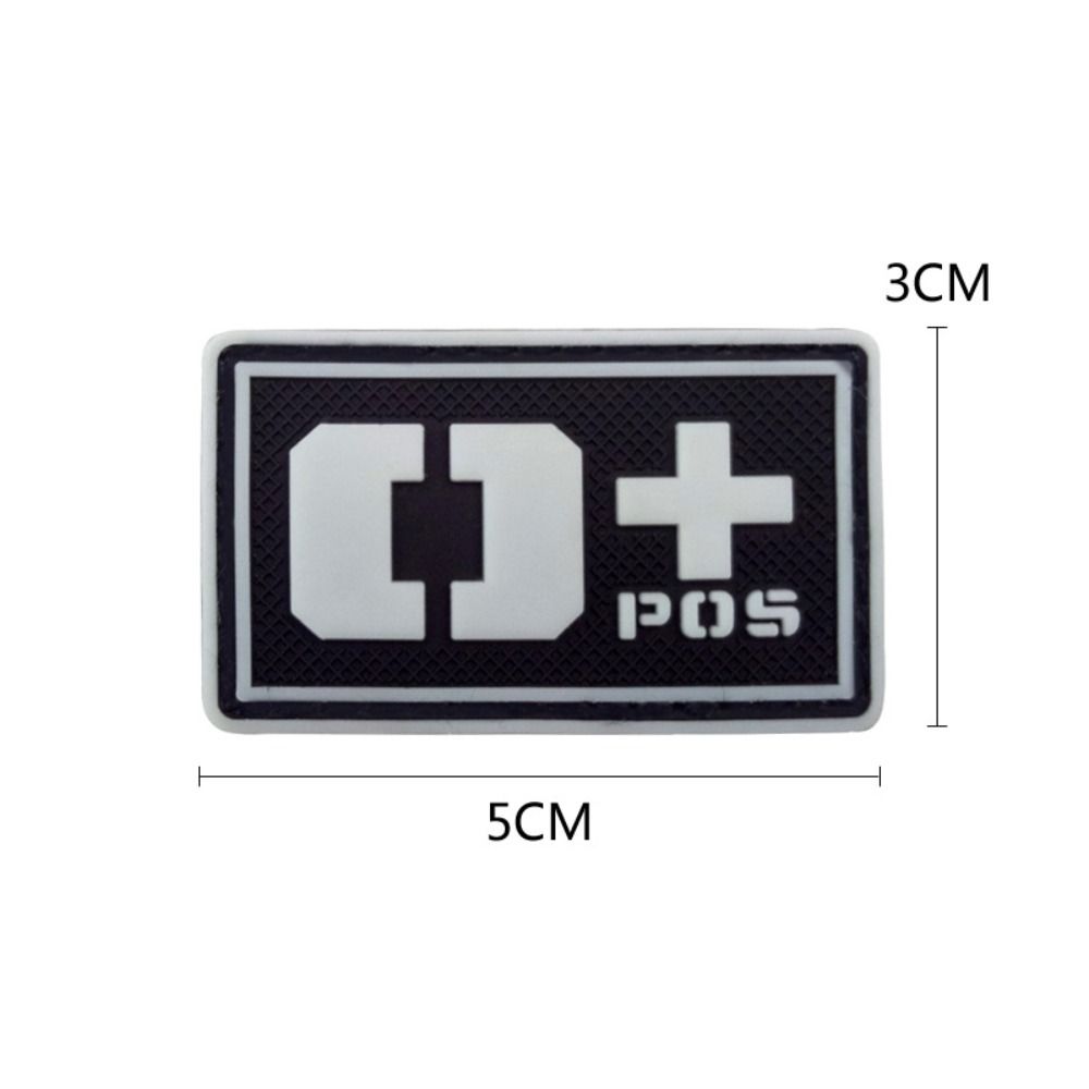PVC Glue Stamp Blood Type Magic Sticker Embroidered Patch Emergency Armband  Helmet Decoration