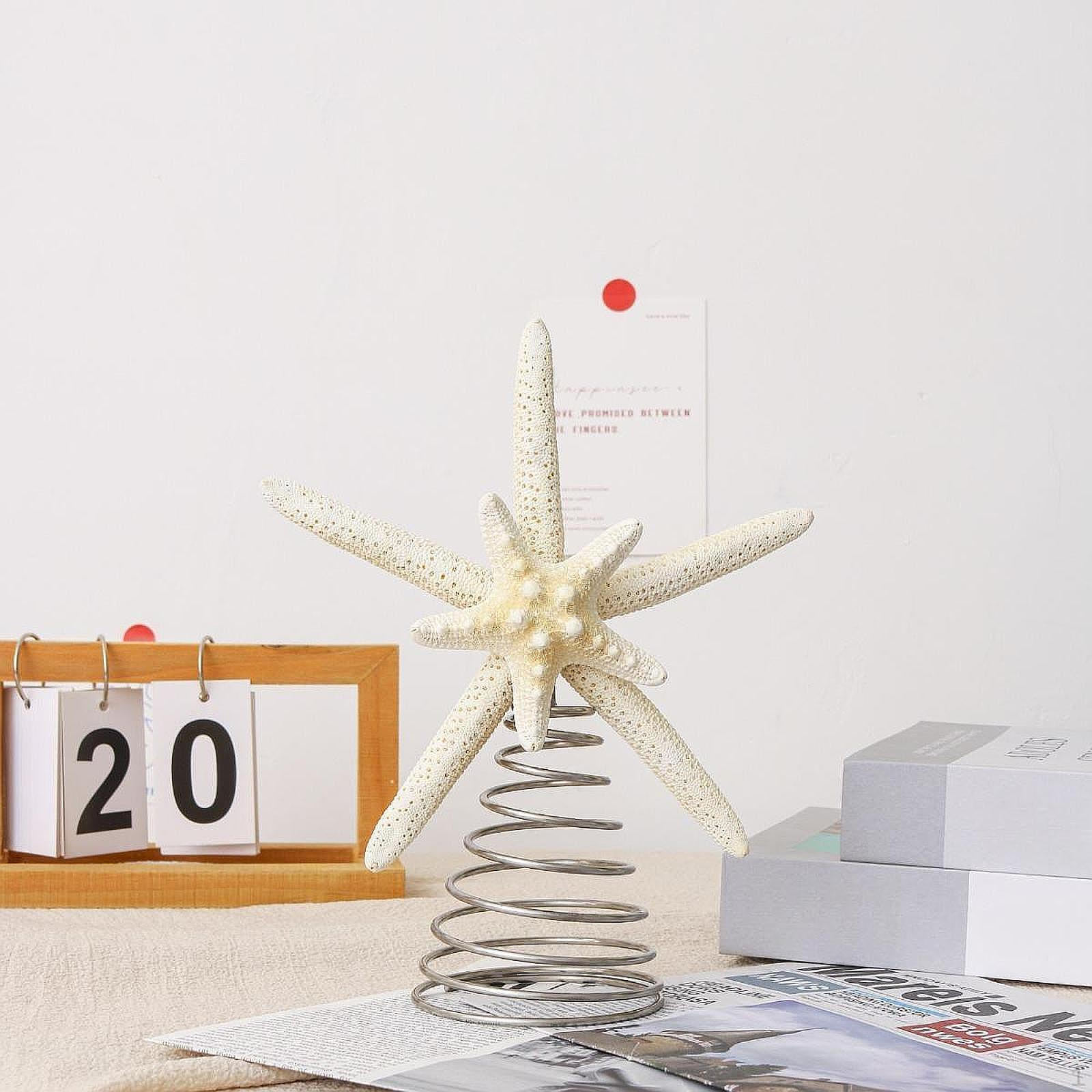 

Верхушка для рождественской елки Реквизит Морские звезды Декор DIY Проекты Оригинальные металлические украшения для верхушки дерева