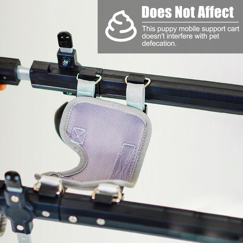 Bakbensrullestol for hunder og katter Justerbar rullator for funksjonshemmede kjæledyr med bakbenstøtte og hoftestøtte