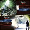 High Power T6 LED Flashlights Camping Torch 5 Light Modes Zoom Light Aluminum Alloys Waterproof Material External 18650 Battery