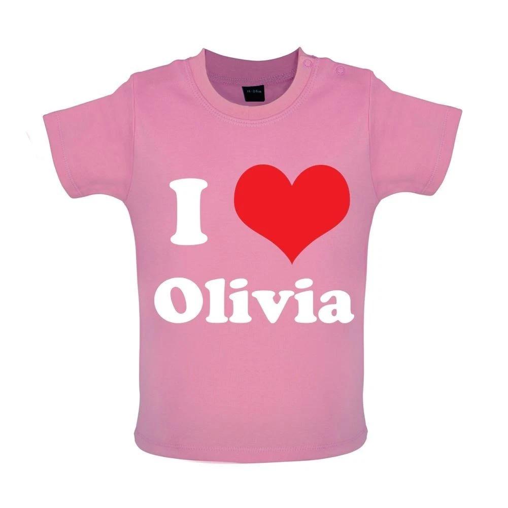 I Love Olivia - Kids Baby Kids Boys Girls Unisex T-Shirt / Bodysuit - Singer Lyrics Dean Fan Tour s 110
