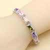 Shining Multicolor Zirconia   Jewelry Sets For Women Wedding Earrings Bracelet Rings Necklace Pendant Best Party Gift