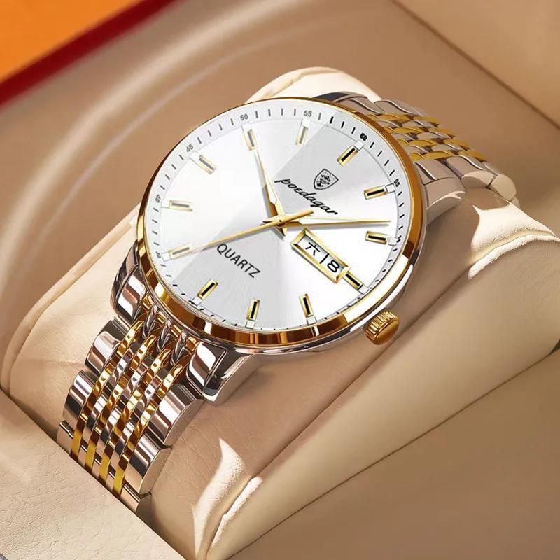 Špičkové úplne nové pánske hodinky pre študentov Trendy módne Quartz vodotesné svietiace náramkové hodinky