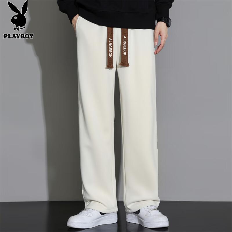 PLAYBOY Men's Loose Fit Straight-Leg Casual Pants