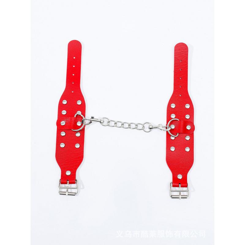Sex Toy Sexy Leather Handcuffs Footcuff Toy Training Bondage and Discipline Game Props Cross-Border Factory Direct Sales