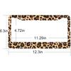 Leopard Print License Plate Frames Cheetah Print Car Accessories Leopard License Plate Covers Cheetah License Plate Holders Tag Frame For Women 12.3