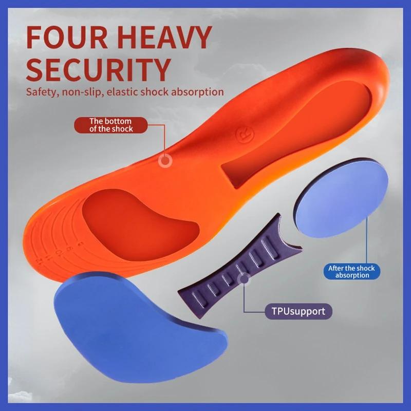 2/4/6Pcs Orthopedic Shoes Insole Men Women Arch Support Plantar Fasciitis Insoles for Feet Shock Absorbing Non Slip Shoe Pads