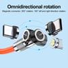 6A 3 1 Magnetic Fast Charger Cable 540 Degree Rotation Head 120W Silicone Data Charging Cable for iPhone Samsung Printer Use