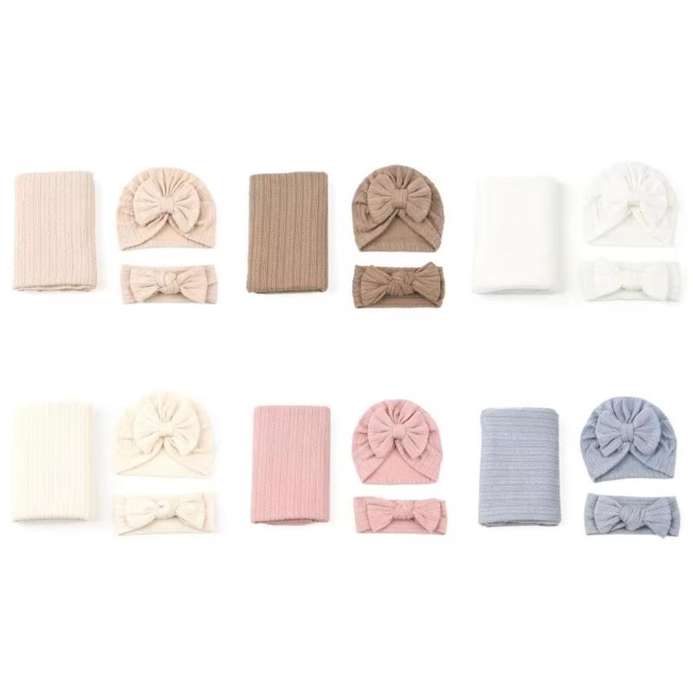 Soft Fabric Infant Swaddle Blanket Solid Color Baby Receiving Blanket  Home Swaddling