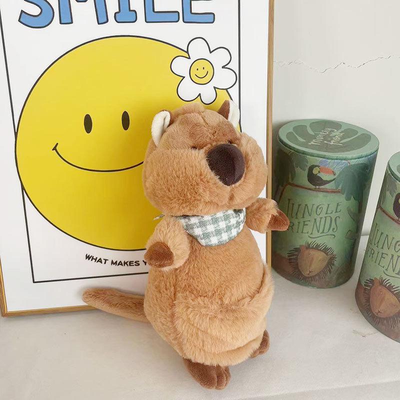 Kurzschwänziges Zwergkänguru Puppe Niedliches Schal Känguru Plüschtier Kinder Kleine Puppe Für Geburtstagsgeschenk