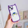 Soft Cat Ear Phone Cases for iPhone 16 15 13 12 11 Pro Max 14 Plus XR XS Max TPU Anti-Drop Transparent Acrylic Back Cover N88 Love Design