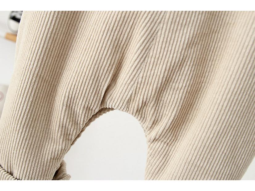2025 Winter Koreanischer Stil Baby Cord Latzhose mit Druckknöpfen und Samtfutter für 0-3 Jahre