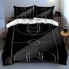 Basketballplatz-Design. Bettwäsche Bettbezug-Sets Bettbezüge Kissenbezüge Geschenke (1 * Bettbezug 2 * Kissenbezüge, ohne Bettdecke)