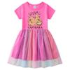 Children's Korean Style Rainbow Sequin Princess Dress - Short Sleeve for Summer, Long Sleeve for Spring/Autumn