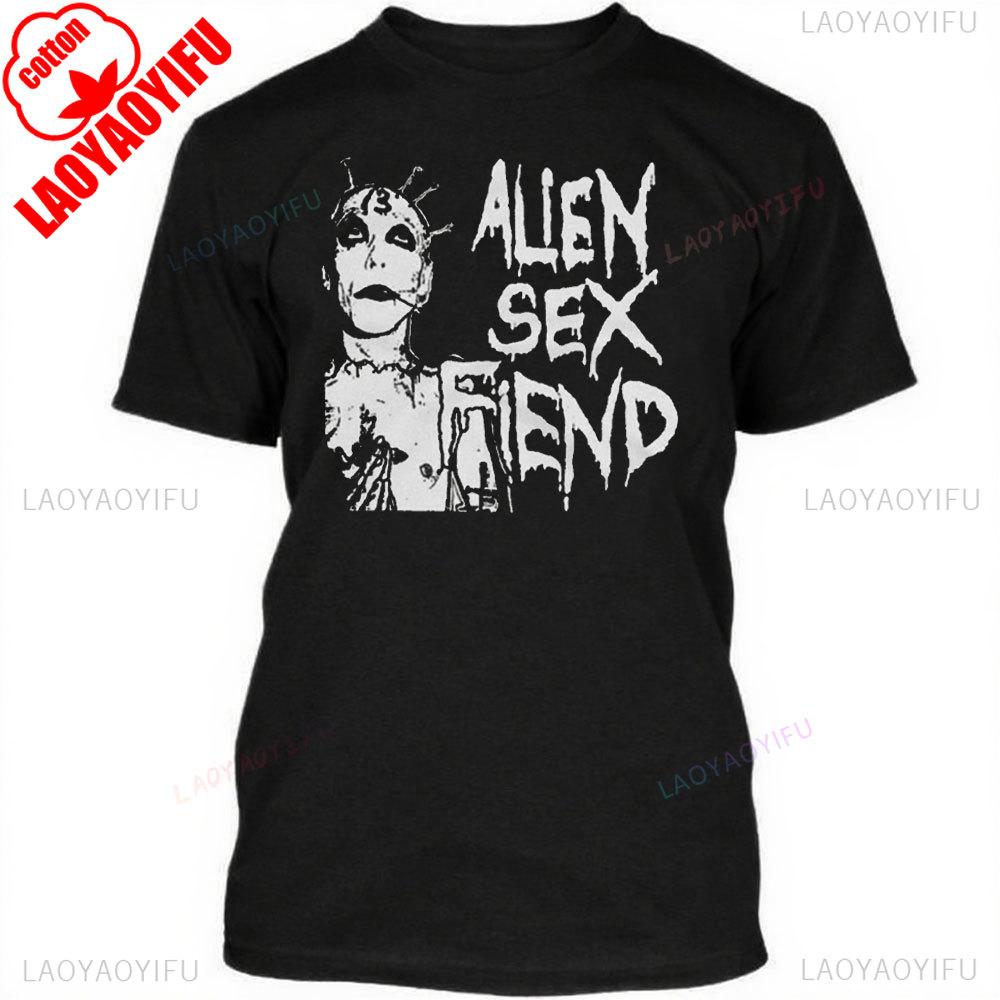 Alien Sex Fiend T-Shirt Virgin Prunes Christian Death Sisters Unisex Tees Fit Sweatshirt for Daily Wear Short Sleeve T-shirts