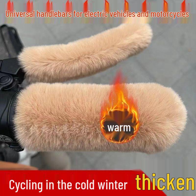 4-Piece Electric Vehicle Winter Handlebar Cover for Bikes, Motorcycles, and Scooters.